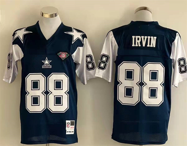 Jersey Dallas Cowboys Mitchell & Ness Throwback Azul