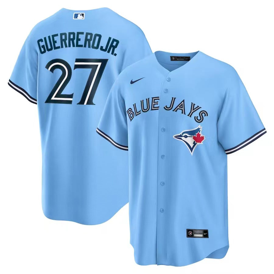 Jersey Toronto Blue Jays Azul Claro Torcedor Silkada