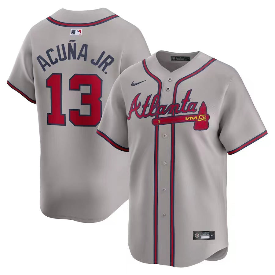 Jersey Atlanta Braves Cinza Torcedor Silkada