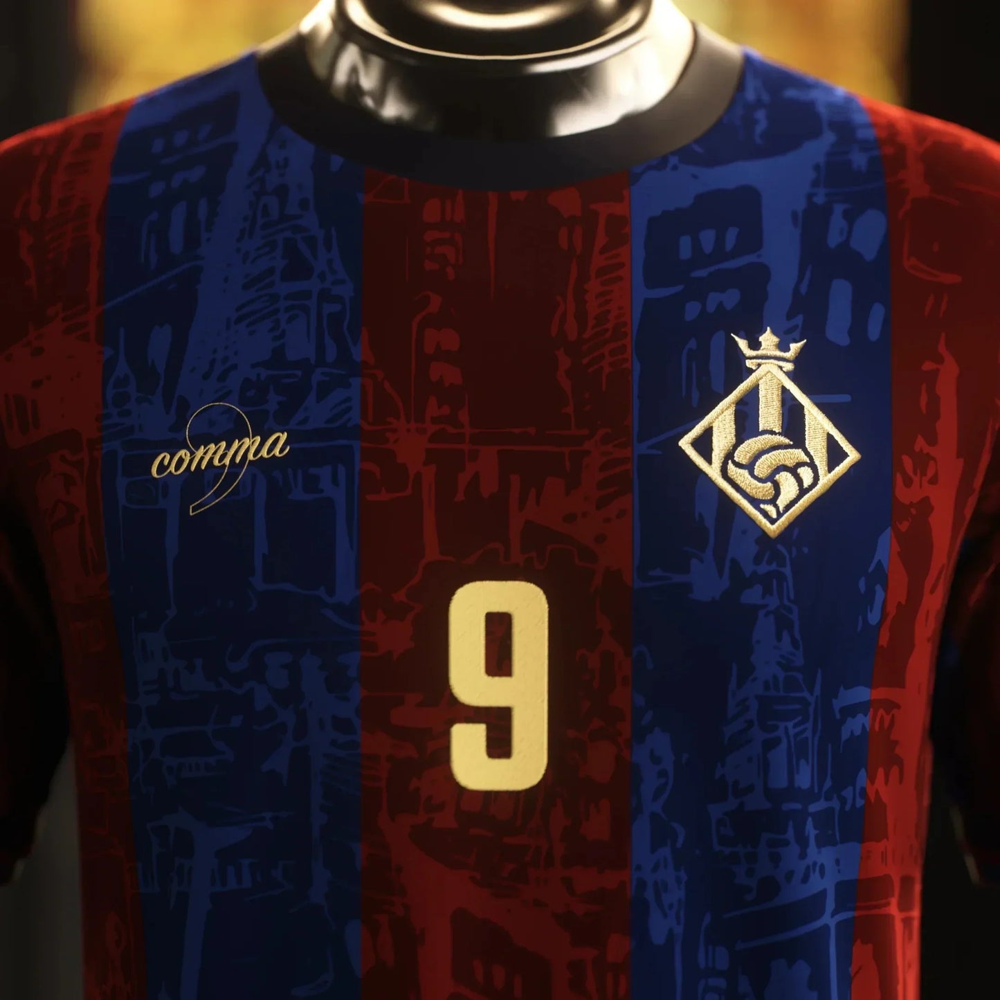 Camisa Barcelona Edição El Pistolero 24/25 Grená - Comma Masculino Torcedor