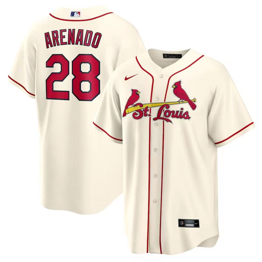 Jersey Saint Louis Cardinals Creme Torcedor Silkada
