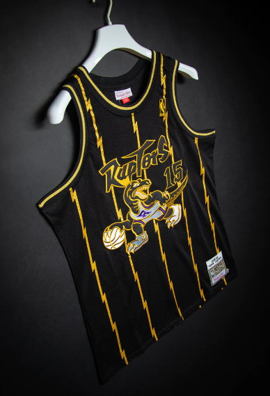 Regata Authentic Toronto Raptors Balck Gold Vince Carter 1998/99