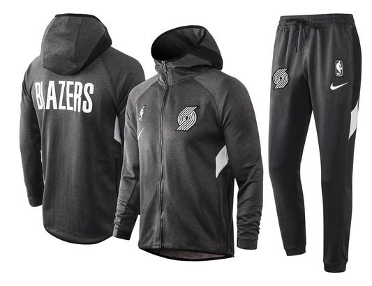 Conjunto Nike NBA Therma Flex Portland Trail Blazer Preto Treino