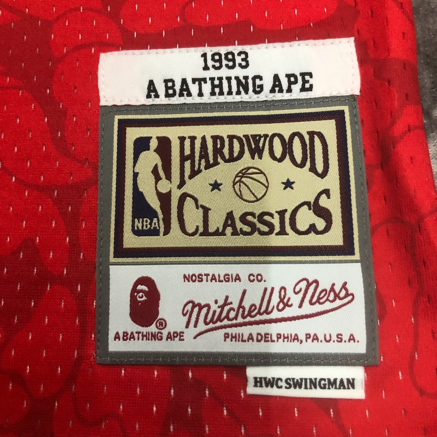 Regata Swingman BAPE X Miami Heat Mitchell & Ness Hardwood Classics 1993