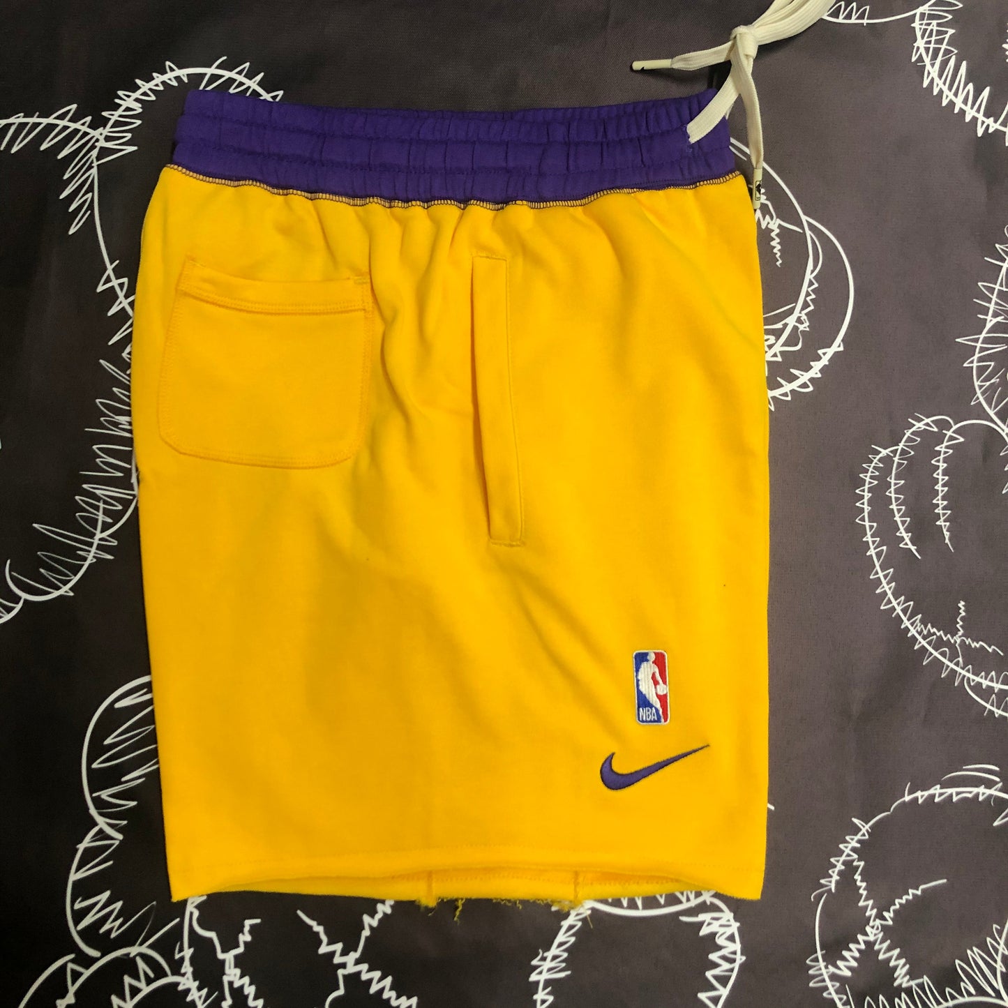 Short Casual Los Angeles Lakers Amarelo
