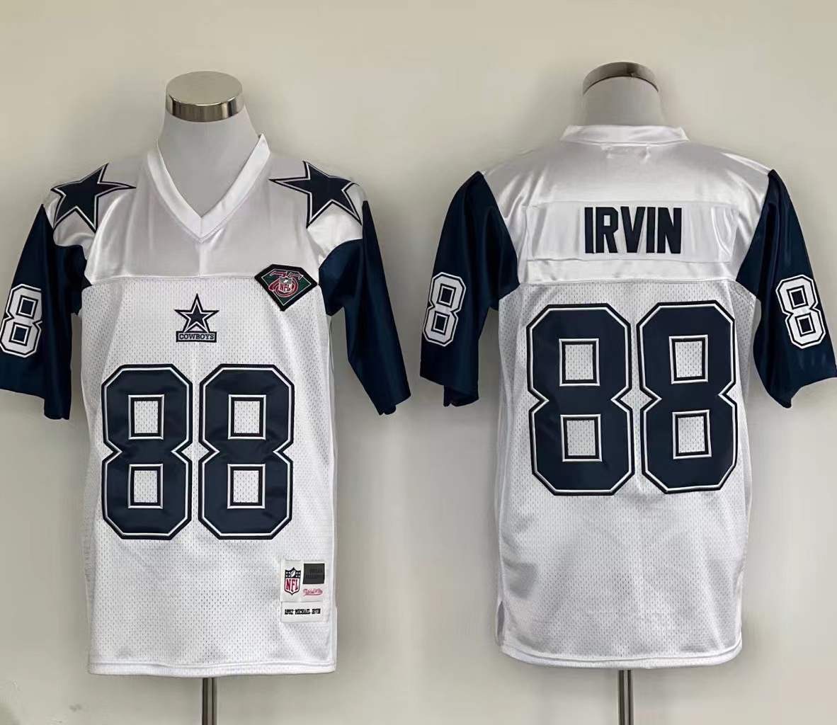 Jersey Dallas Cowboys Mitchell & Ness Throwback Branca