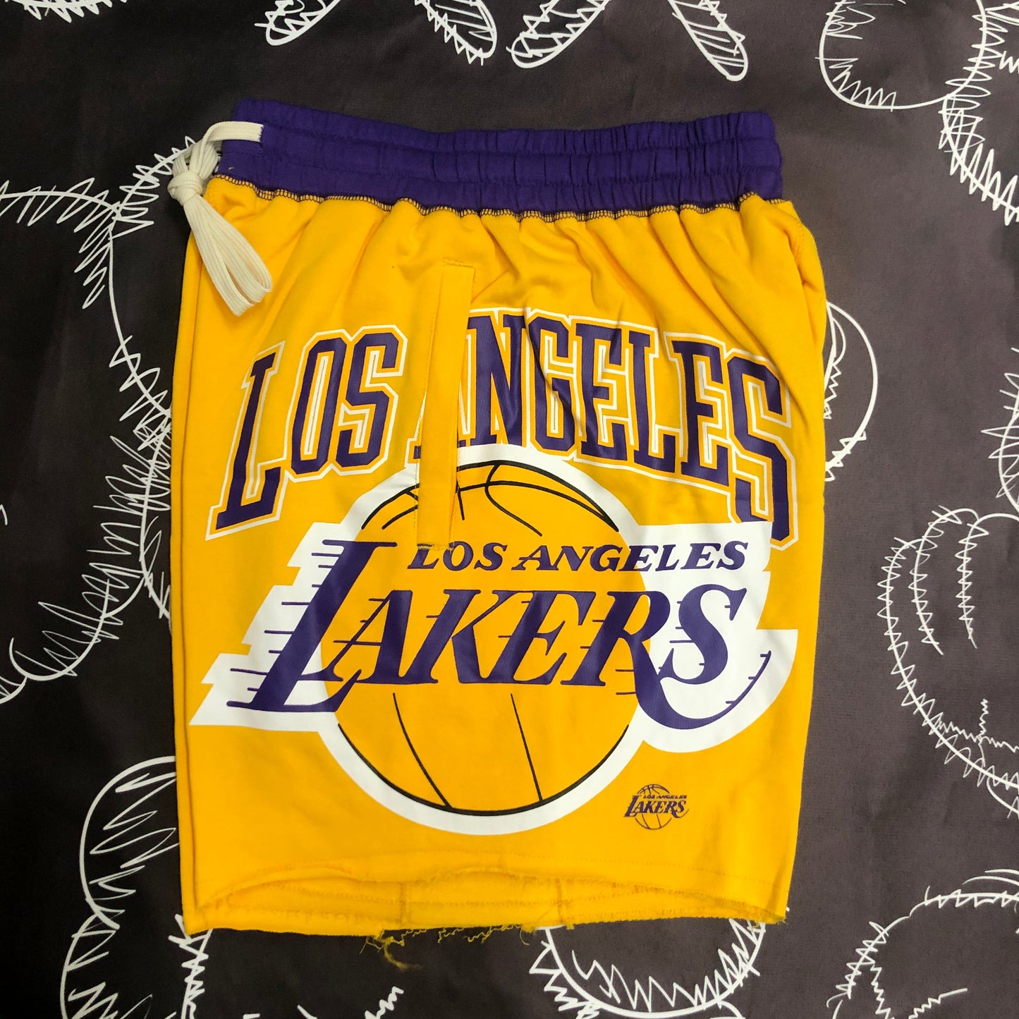 Short Casual Los Angeles Lakers Amarelo