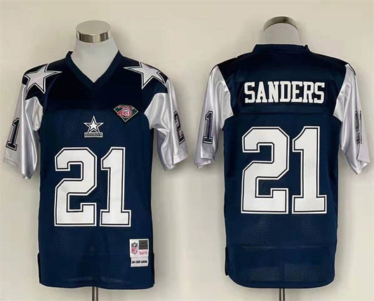 Jersey Dallas Cowboys Mitchell & Ness Throwback Azul