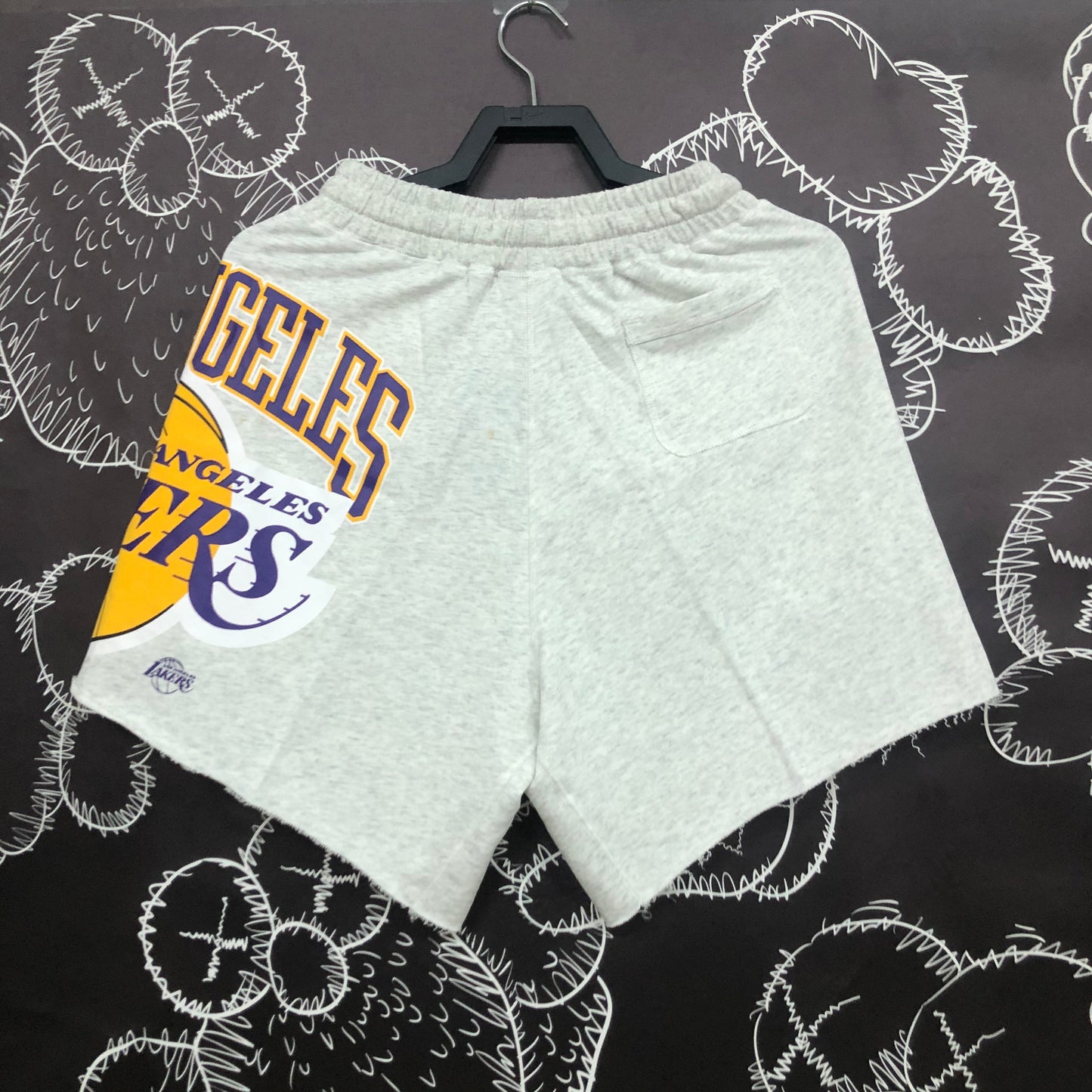 Short Casual Los Angeles Lakers Cinza