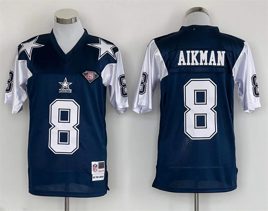 Jersey Dallas Cowboys Mitchell & Ness Throwback Azul
