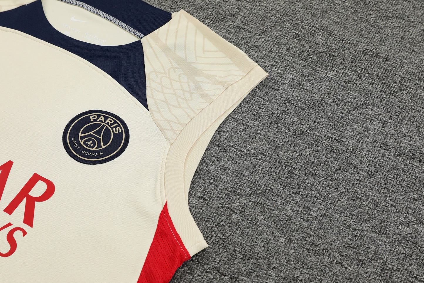 Kit de Treino Regata PSG 23/24 - Bege e Azul