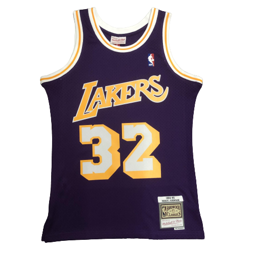 Regata Swingman Los Angeles Lakers Mitchell & Ness Roxa Hardwood Classics 1984/85