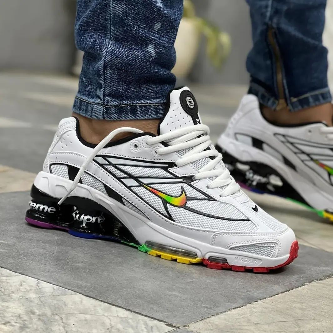 TÊNIS NIKE SHOX RIDE 2 X SUPREME COLORS BRANCO
