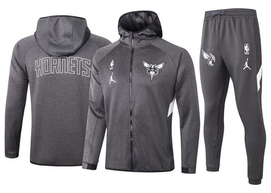 Conjunto Nike NBA Therma Flex Charlotte Hornets Preto Treino
