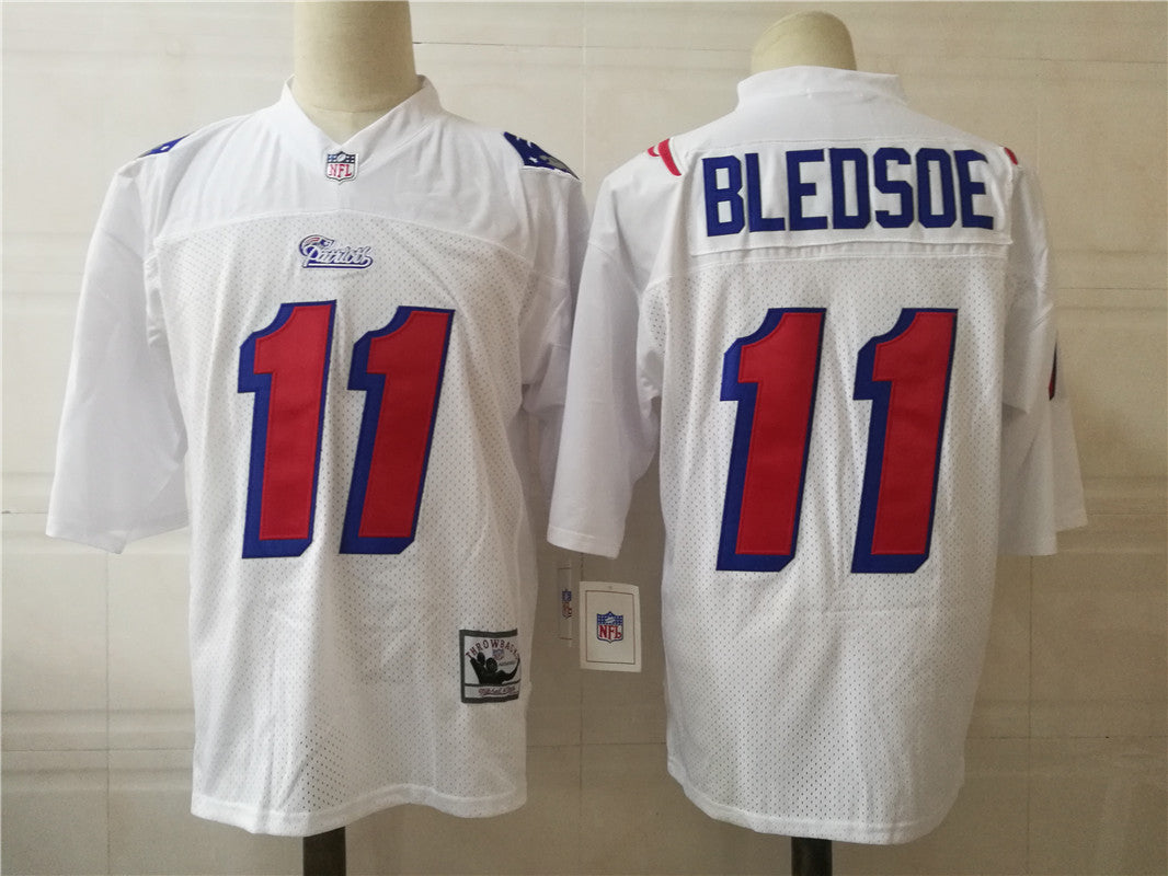 Jersey New England Patriots Mitchell & Ness Throwback Branca