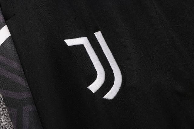 Conjunto Juventus Preto x Dourada Ziper Total
