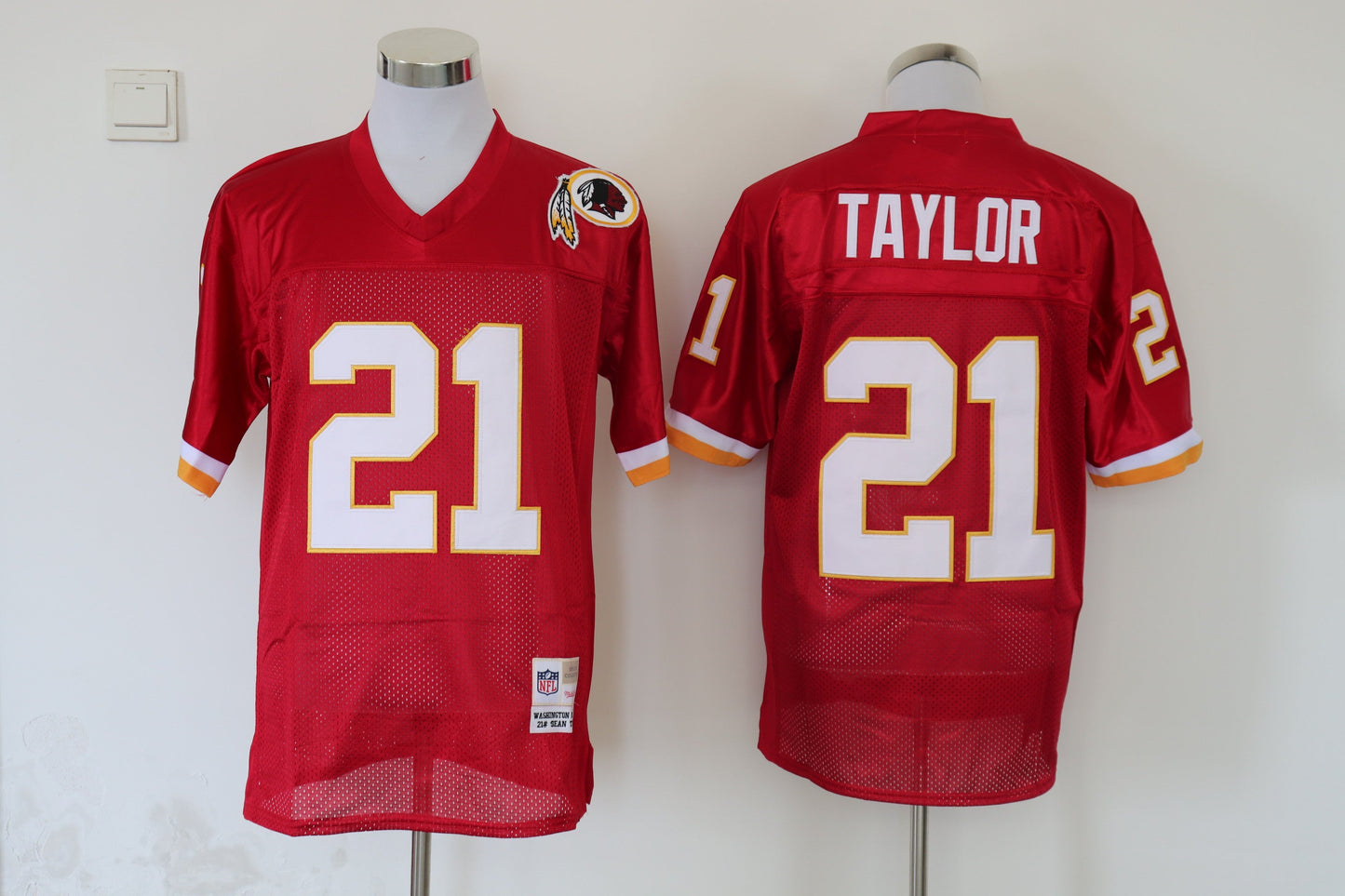 Jersey Washington Redskins Mitchell & Ness Throwback Vermelha