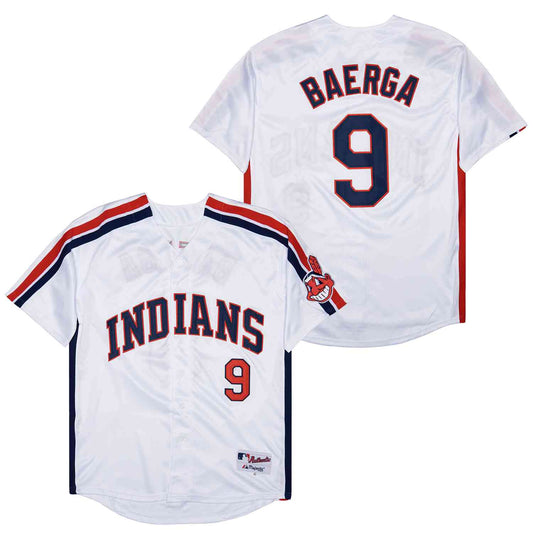 Jersey Cleveland Indians Carlos Baega Majestic Authentic Branca