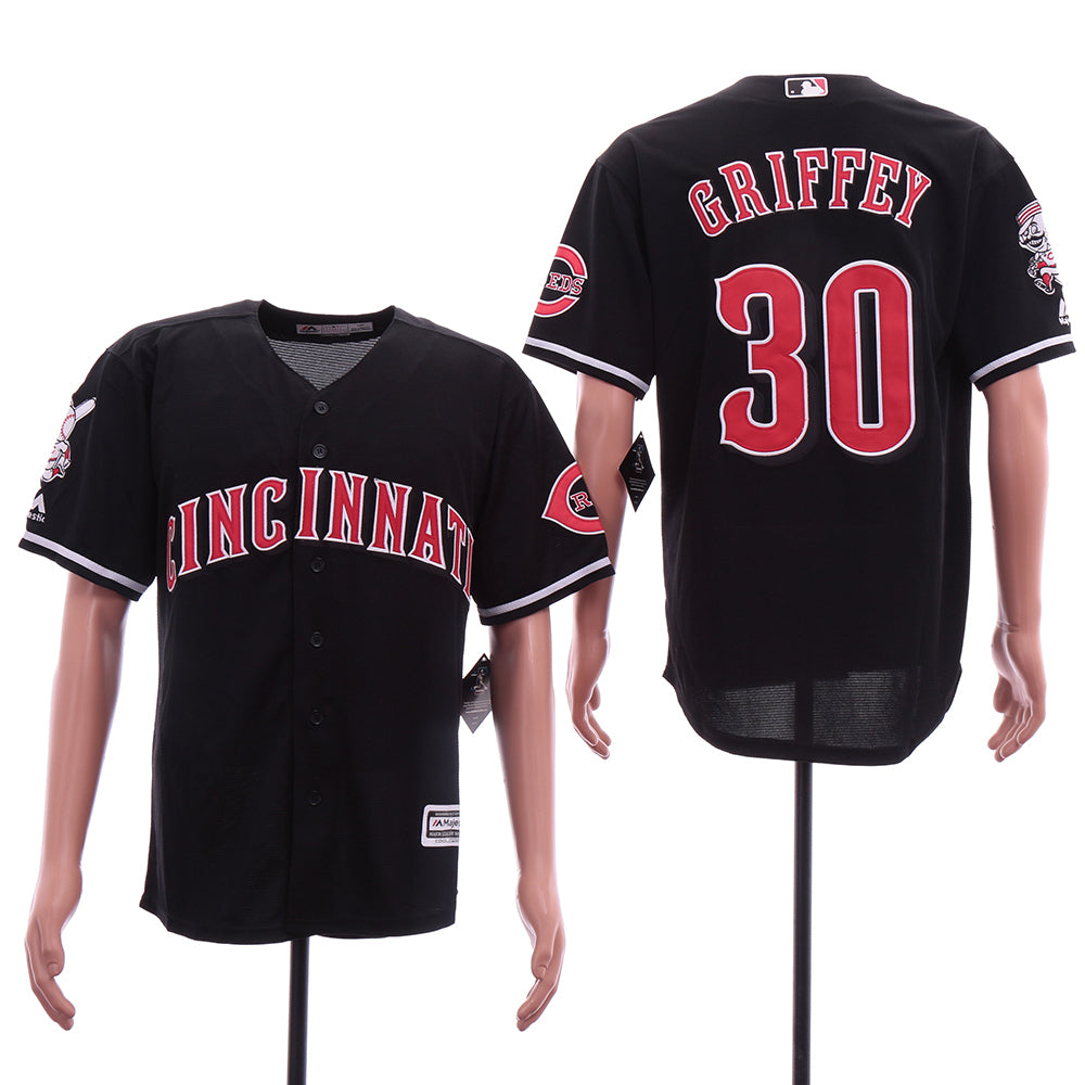 Jersey Cincinnati Reds Majestic Retrô Preta