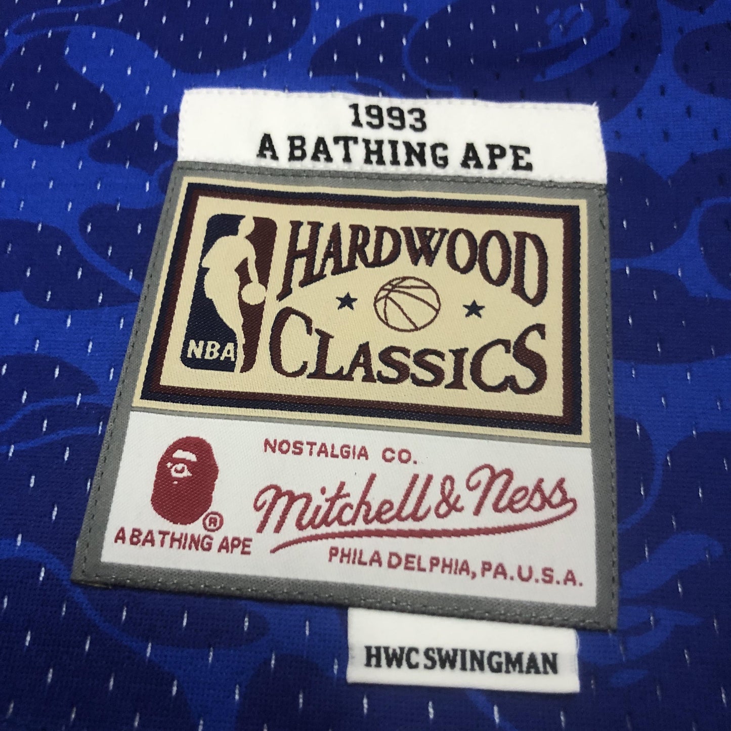 Regata Swingman BAPE X Brooklyn Nets Mitchell & Ness Hardwood Classics 1983