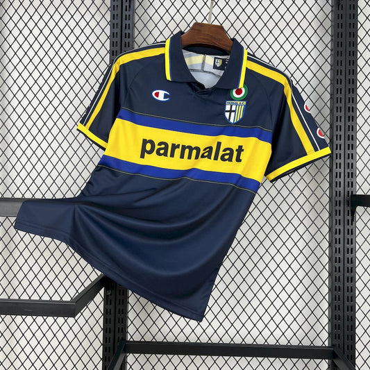 Camisa Parma Retrô 1999/00 Away Azul e Amarela