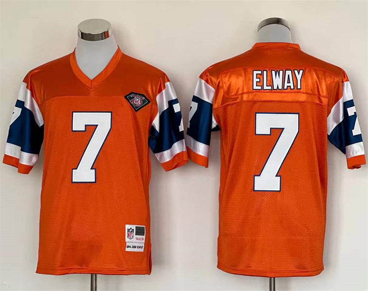 Jersey Denver Broncos Mitchell & Ness Throwback Laranja