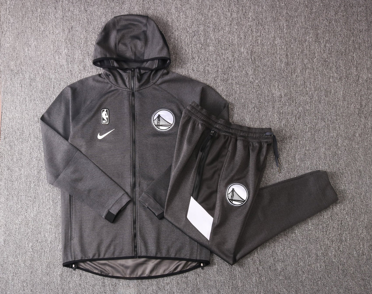 Conjunto Nike NBA Therma Flex Golden State Warriors Preto Treino