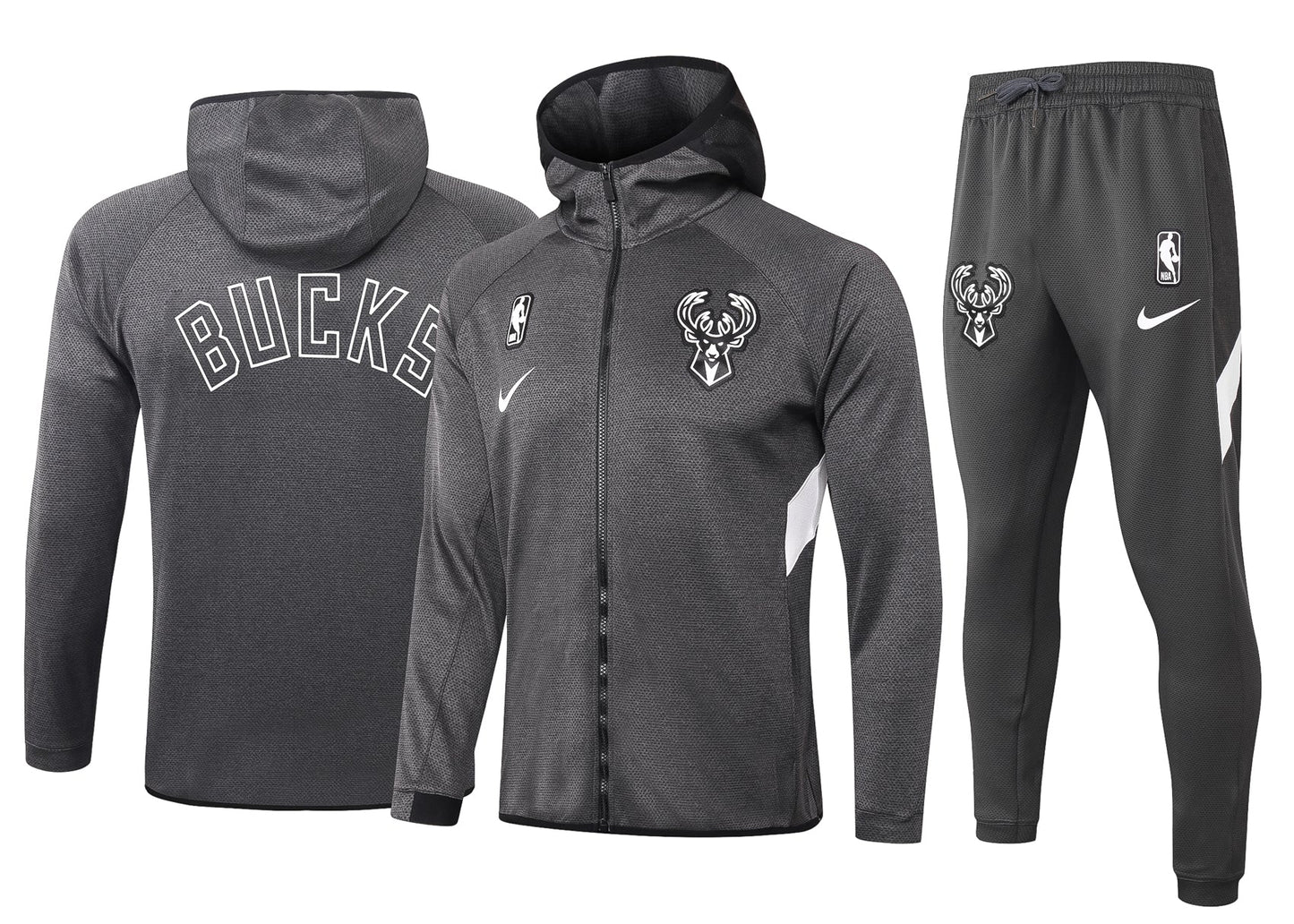 Conjunto Nike NBA Therma Flex Milwaukee Bucks Preto Treino