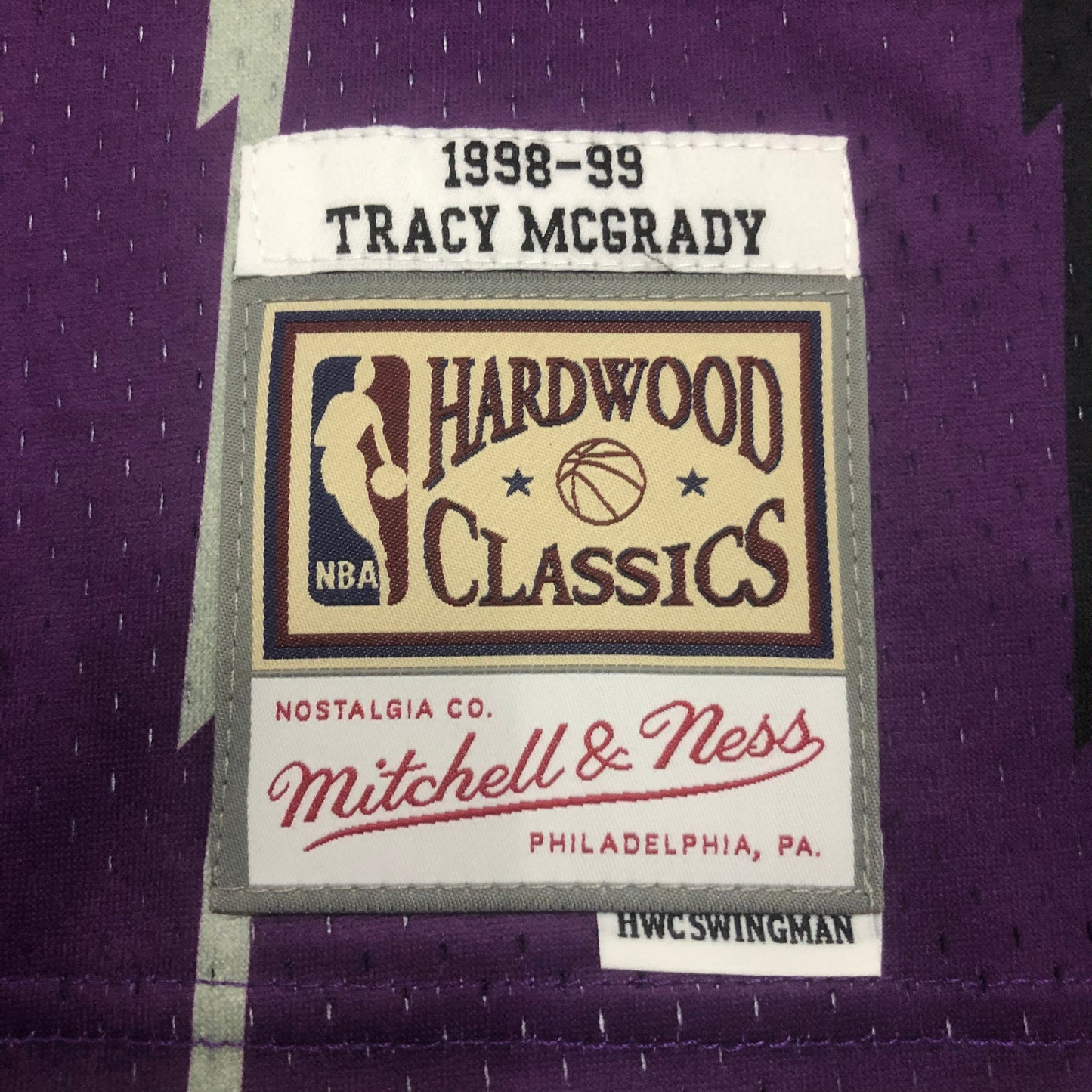 Regata Swingman Toronto Raptors Mitchell & Ness Hardwood Classics 1998/99 Roxa