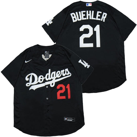 Jersey Los Angeles Dodgers Preta Authentic