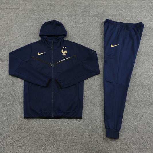 Conjunto Tech Fleece Azul Escuro França