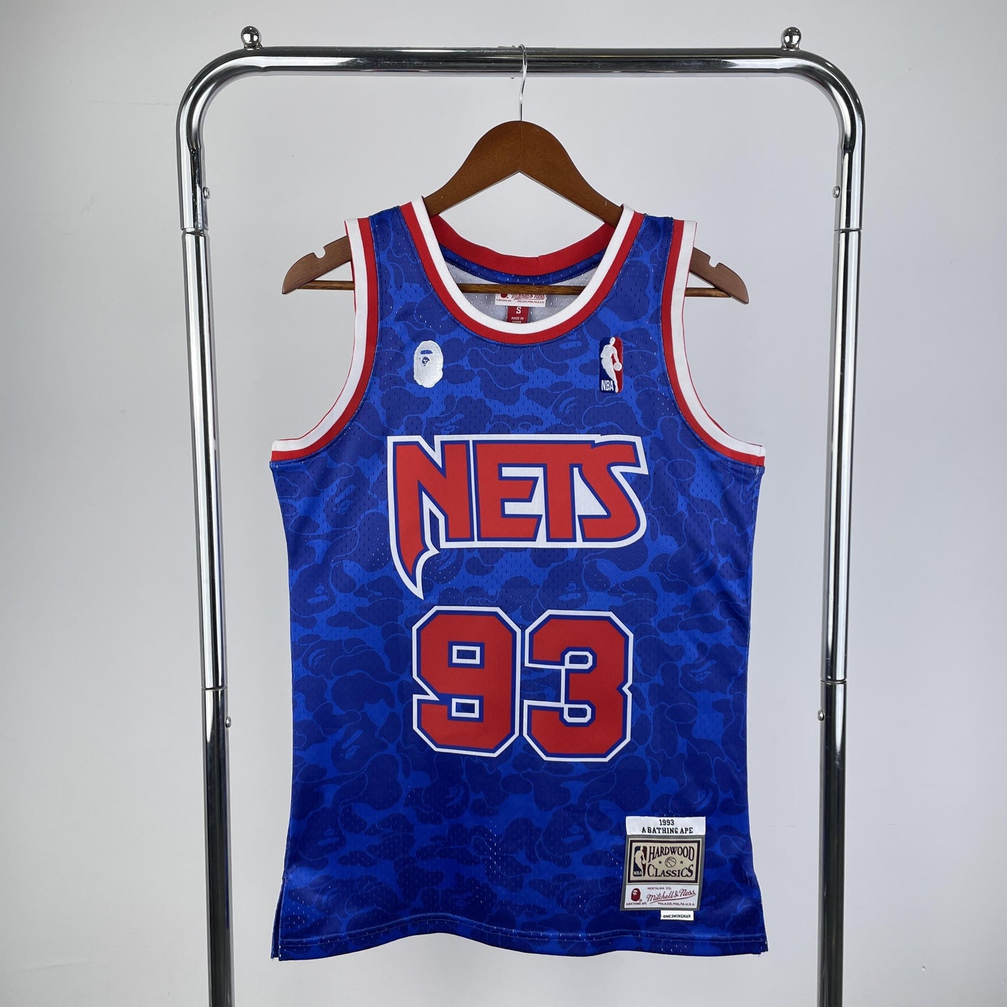 Regata Swingman BAPE X Brooklyn Nets Mitchell & Ness Hardwood Classics 1983