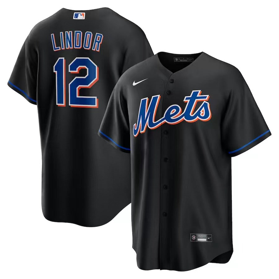 Jersey New York Mets Preta Torcedor Silkada