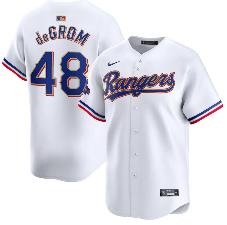 Jersey Texas Rangers Branca Gold Torcedor Silkada
