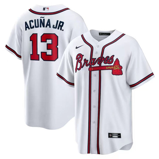 Jersey Atlanta Braves Branca Torcedor Silkada
