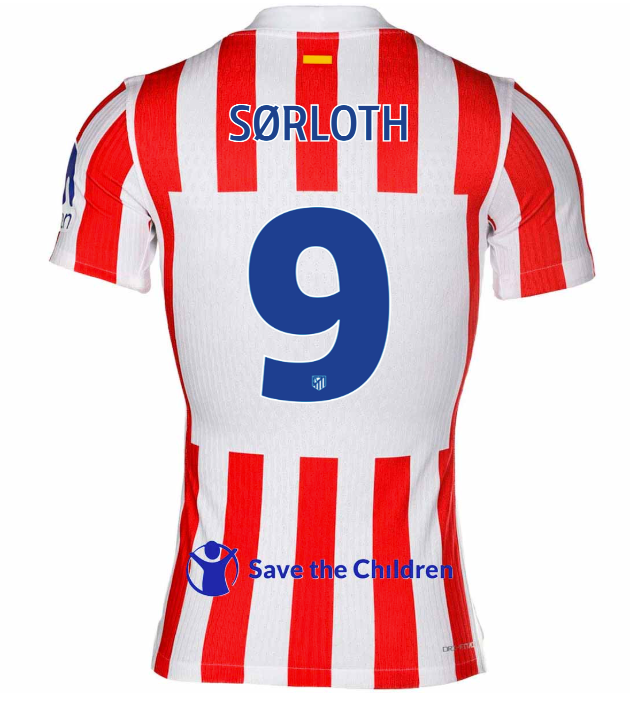 Camisa Atletico de Madrid 25/26 Home #9 SØRLOTH