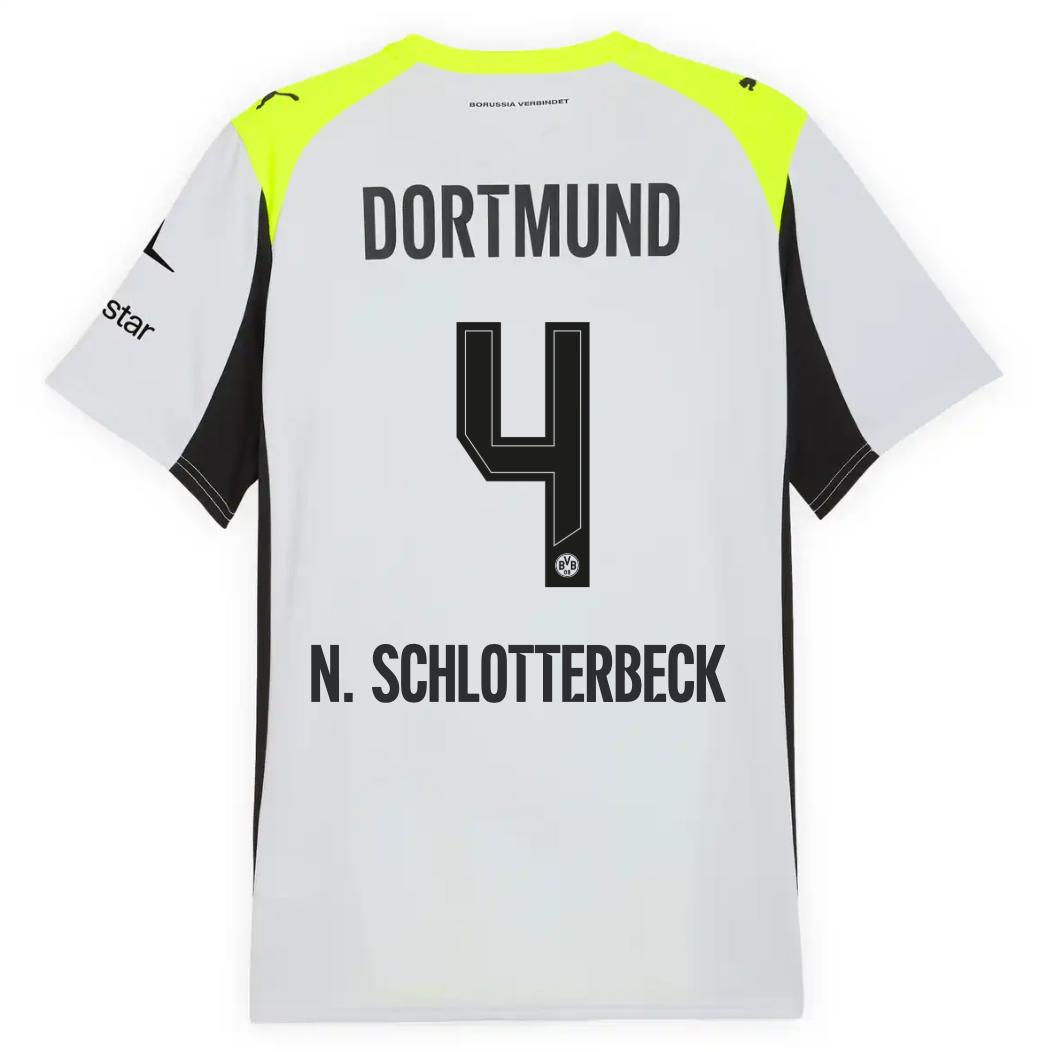 Camisa Borussia Dortmund 25/26 Away #4 N. Schlotterbeck