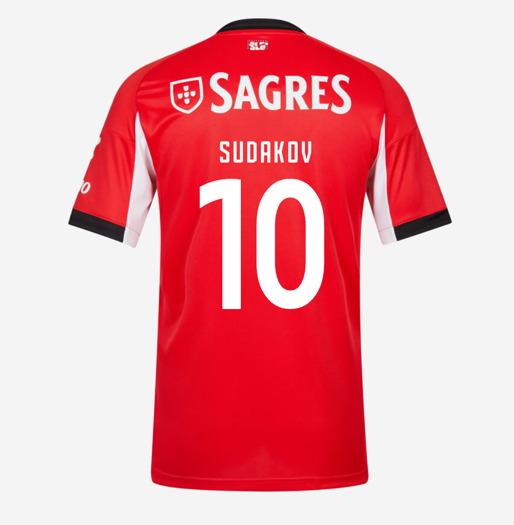 Camisa Benfica 25/26 Home #10 SUDAKOV