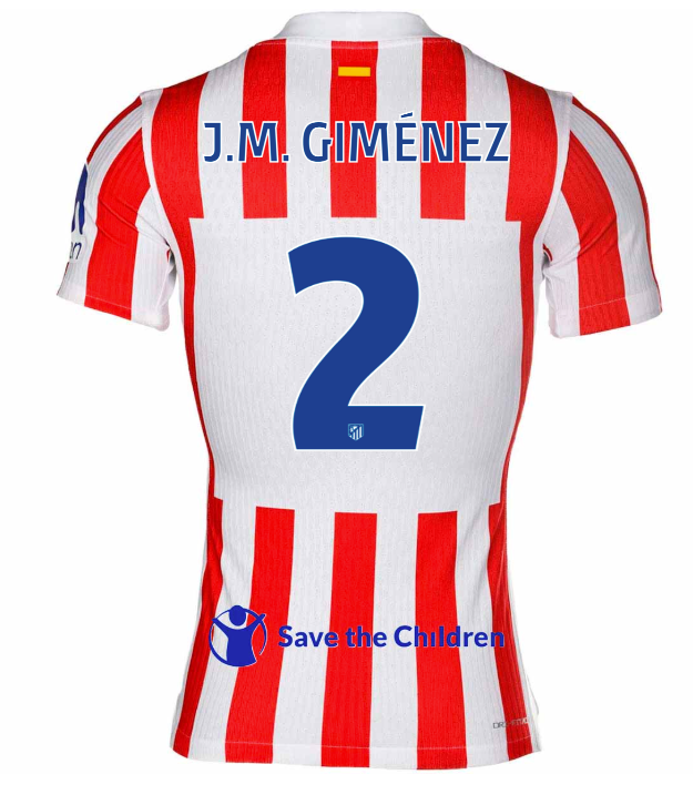 Camisa Atletico de Madrid 25/26 Home #2 J.M. Giménez