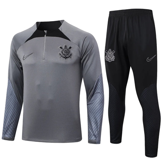 Conjunto Agasalho Treino Corinthians 24/25 - Cinza