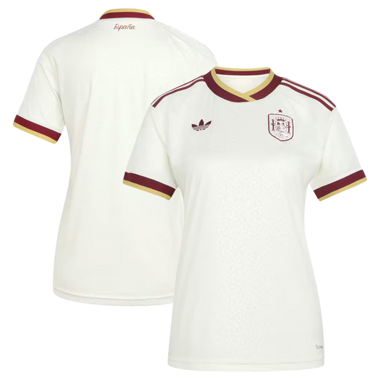 Jersey Seleção Espanha 2026 Torcedora Feminina - Branca