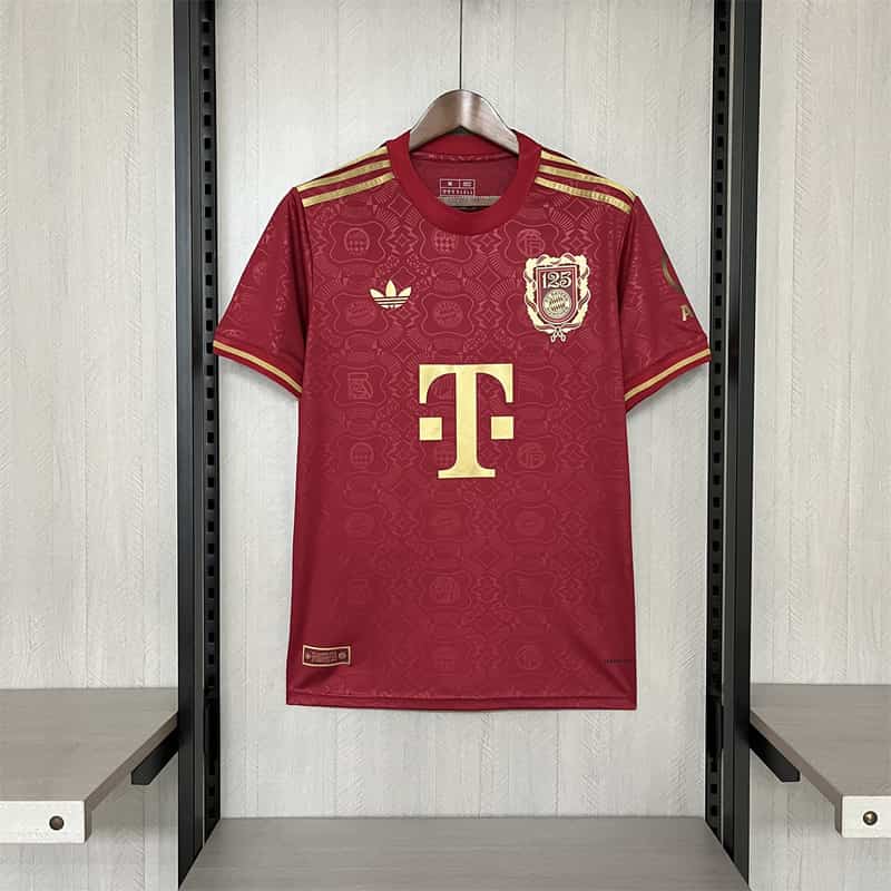 25∕26 FC Bayern 125th Anniversary Red Jersey S-XXXXL(8EBB)