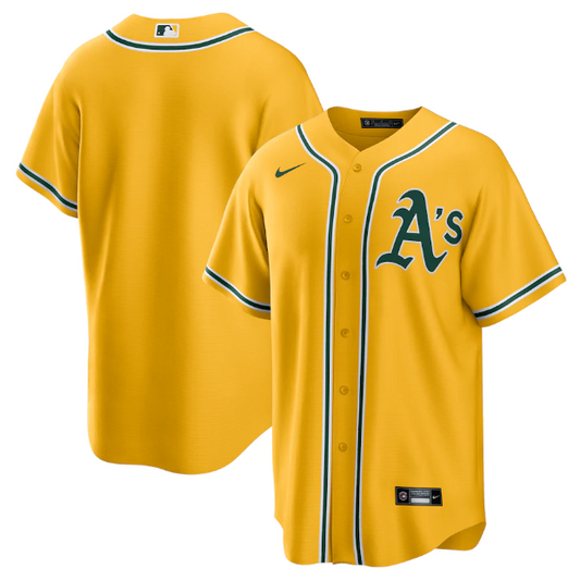 Jersey Oakland Athletics Amarela Torcedor