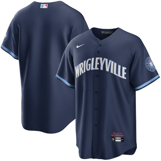 Jersey Chicago Cubs Azul Marinho Torcedor