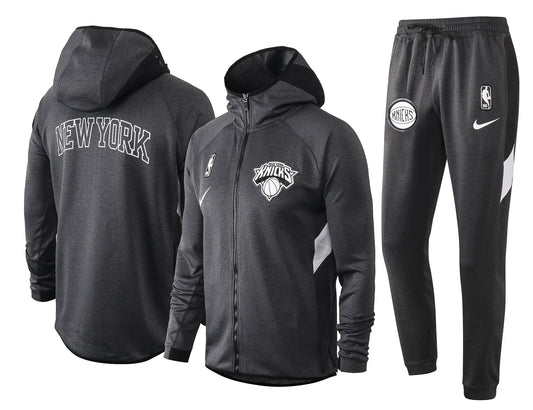 Conjunto Nike NBA Therma Flex New York Knicks Preto Treino