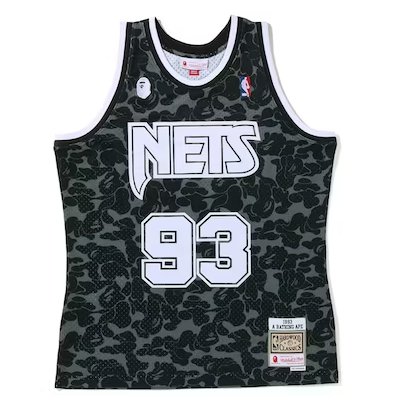 Regata Swingman BAPE X Brooklyn Nets Mitchell & Ness Hardwood Classics 1993