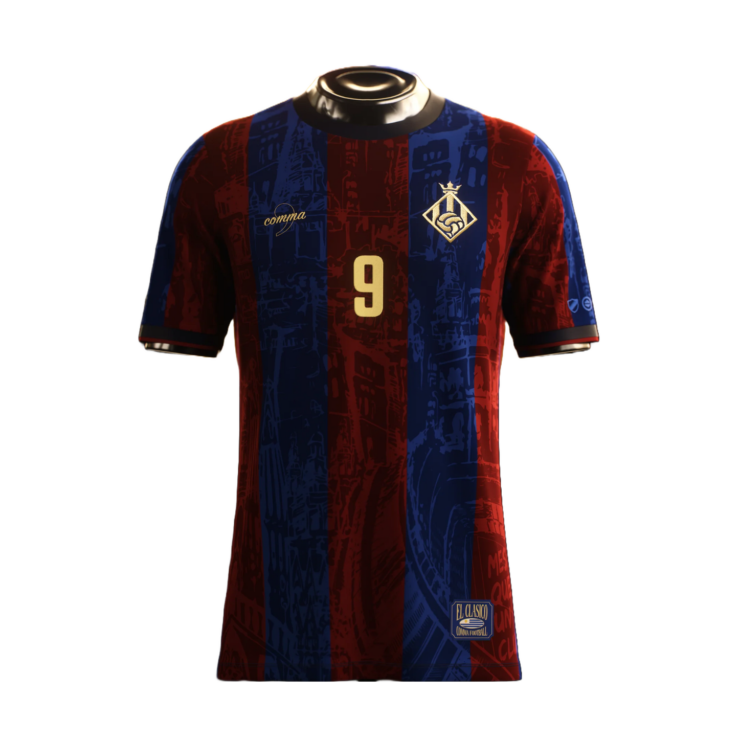 Camisa Barcelona Edição El Pistolero 24/25 Grená - Comma Masculino Torcedor