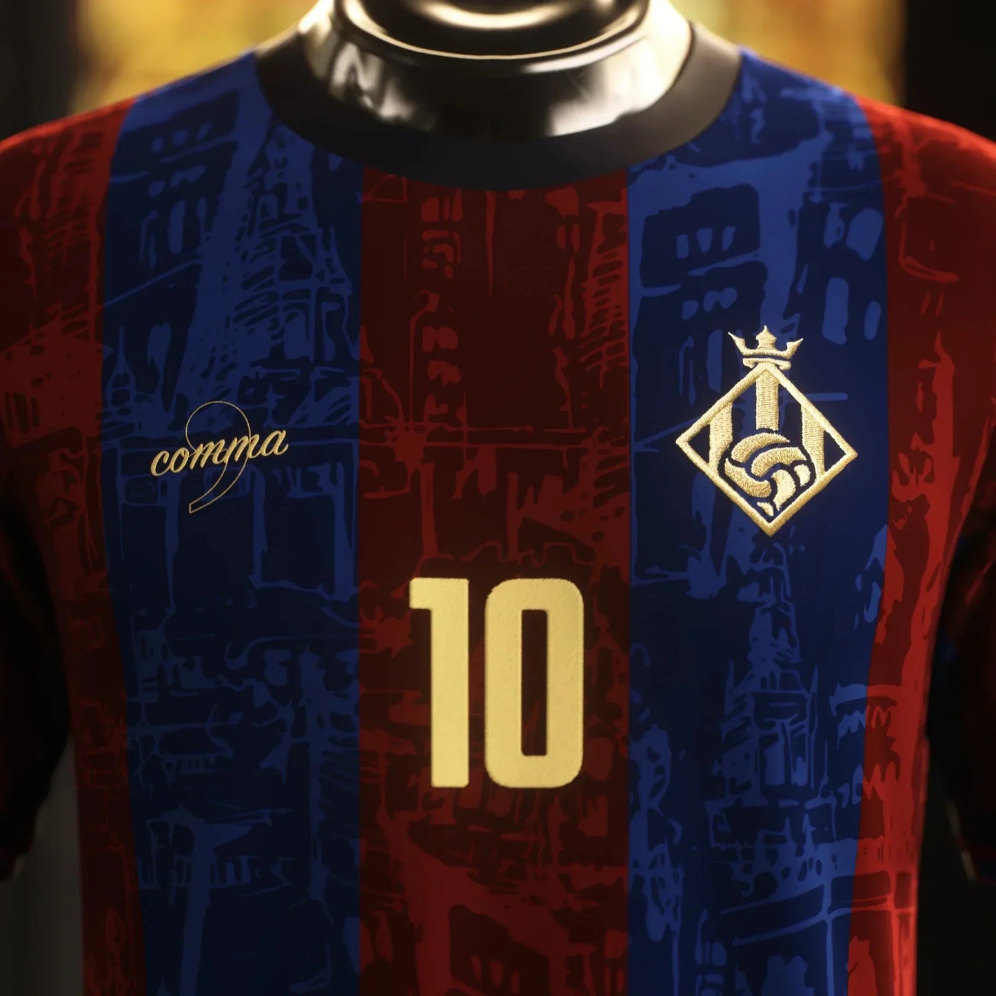 Camisa Barcelona Edição La Pulga 24/25 Grená - Comma Masculino Torcedor