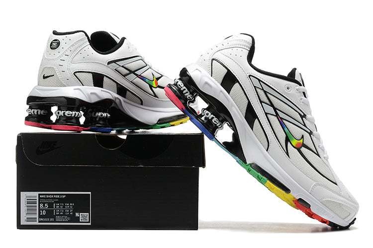 TÊNIS NIKE SHOX RIDE 2 X SUPREME COLORS BRANCO