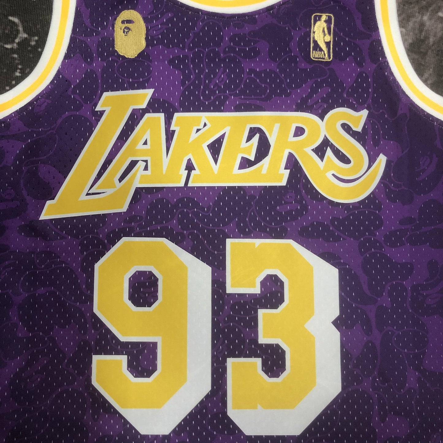 Regata Swingman BAPE X Los Angeles Lakers Mitchell & Ness Hardwood Classics 1993